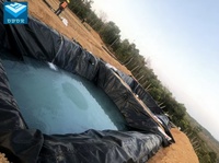 Géomembrane HDPE sur mesure pour bassin, réservoir et barrage, épaisseur 0,5 mm à 3,0 mm, haute résistance à la traction