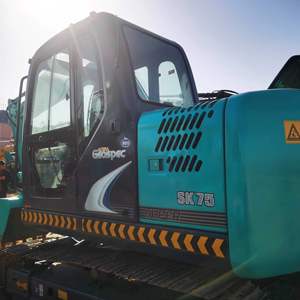 รถขุดไฮดรอลิก Kobelco SK75 7.5 ตัน มือสองคุณภาพสูง รถขุดขนาดเล็กที่เชื่อถือได้ พร้อมอุปกรณ์เสริมเบรกเกอร์ ทัมบ์ และอุปกรณ์เสริมเจาะดิน ได้รับการรับรองมาตรฐาน CE - Product Image 2