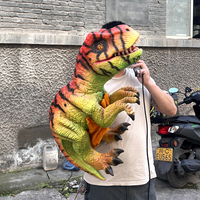 Marioneta de Dinosaurio Animatrónico Realista de Acero, Controlada a Mano, Interactiva, para Niños en Centros Comerciales