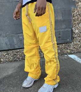 Pantalones de chándal convertibles personalizados de verano para hombre, pantalones deportivos holgados con bordado de pierna ancha de nailon y poliéster para correr para hombre - Product Image 5