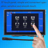 Monitor de Coche con Pantalla de 10.1 Pulgadas, Sistema de Monitoreo de 6 Canales, Funciones Adicionales Opcionales, Múltiples Idiomas