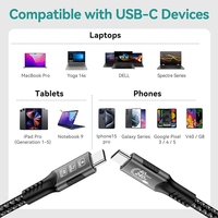 Câble USB4 Type-C 8K 40 Gbit/s 240 W PD3.1 QC4.0 pour Thunderbolt 3/4, charge rapide 5A, transfert de données caméra