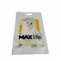 Sachets à fond plat personnalisés écologiques en gros avec fermeture éclair et poignée en plastique, résistants à l'humidité, pour aliments pour animaux de compagnie (chats et chiens)