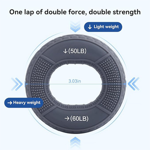 Renforçateur de force de préhension en silicone à 2 niveaux, 20-80 lb, anneau de préhension, entraîneur de doigts, entraîneur des muscles de la main et du poignet, soulagement du stress - Product Image 3