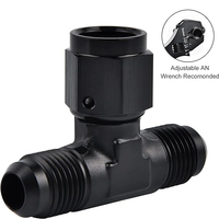 Adaptateur mâle AN4 AN6 AN8 AN10 AN12 en alliage d'aluminium forgé avec raccord femelle pivotant sur le côté