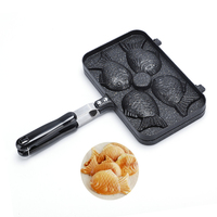 Moule à gaufres en forme de poisson Taiyaki Pan avec 2 côtés maison bricolage moule de cuisson coréen poêle à frire moule à gâteau