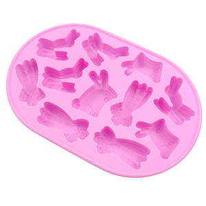 1138 vente chaude système de festival de pâques moule à gâteau en silicone lapin et nabo forme silicone gâteau bougie moule main faire savon bougie - Product Image 6