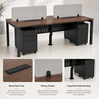 Meubles de bureau en bois, modernes, modulaires, extensibles, pour 2, 4, 6 ou 8 personnes, poste de travail pour le personnel, bureau d'écriture pour immeuble de bureaux