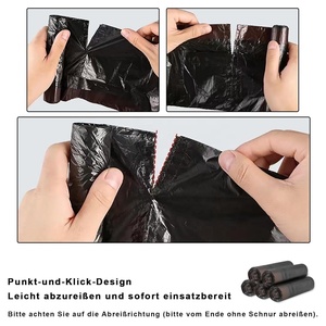 Sacchi per la Spazzatura con Cordoncino e Maniglia, <span class=keywords><strong>Sacchetti</strong></span> Neri con Chiusura a Cordoncino per Rifiuti - Product Image 2
