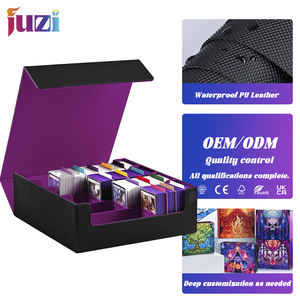 Boîte de rangement pour cartes de jeu de société JUZI 2400+ portable et personnalisée, grande capacité, pour cartes de collection Yugioh, Pokemoned, MTG, TCG, avec couvercle amovible - Product Image 1