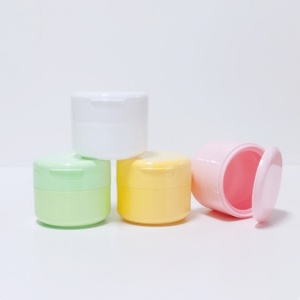 Empty <b>Jar</b> 3OZ Body Butter Face Cream Pp <b>Plastic</b> Cosmetic <b>Jars</b> With <b>Plastic</b> Colorful Lid - Product Image 2