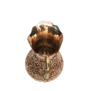 Hot Selling Mughlai Design Pure Brass Jug with Brass Handle Healthy Drinking Pure Brass Pitcher High Quality Pure Copper Jug - Product Image 5