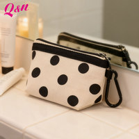 Porte-monnaie zippé unisexe personnalisé, écologique et tendance, avec porte-clés, petit sac de voyage en toile de luxe, grande capacité
