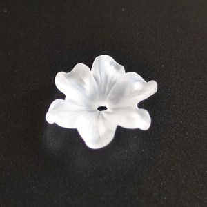 F16 12mm 14mm Flor de cuarzo esmerilado de seis pétalos hecha a mano - Product Image 2