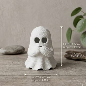 Nueva Estatua de Fantasma Estilo Americano Impresa en 3D, Miniatura Adorable, Diseño 'No Vea, No Oiga, No Hable Mal' para Halloween - Product Image 2