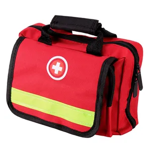 200 Uds. Kit de emergencia de supervivencia de primeros auxilios personalizado a prueba de agua bolsa vacía con suministros médicos para camping Logotipo de viaje en coche
