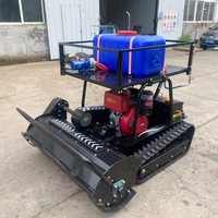 Robot Pemotong Rumput Berkualitas Tinggi dengan Remote Control dan Sekop Dorong, Dapat Menyapu Salju, Tenaga Besar, Multifungsi