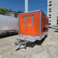 Remorque commerciale mobile avec cuisine complète, chariot alimentaire, camion de restauration