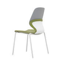 Chaise de visiteur de bureau empilable sans rembourrage, coque en PP vierge, structure en acier robuste 19mm*1.8mm, CPY-502