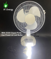 HiEnergy Ventilateur de table à énergie solaire rechargeable à batterie de 12 pouces de 16 pouces avec panneau solaire pour usage domestique-Modèle 012T