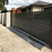 Abridor de puerta oscilante doble con Control remoto eléctrico duradero, puerta de entrada de aluminio automática para casa
