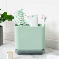 Support de rangement moderne rectangulaire en plastique pour ustensiles, égouttoir à couverts, support de drainage pour baguettes et fourchettes, accessoires de cuisine durables et pratiques