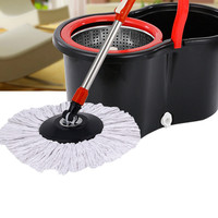 Ensemble de serpillères rotatives à double entraînement mains libres, cinq générations, pour nettoyage humide et sec des sols en bois, avec panier en acier et plastique – pour la maison