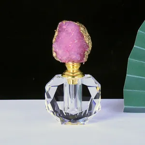 Оригинальные пустые арабские флаконы для парфюма с кристаллами, стеклянные флаконы с натуральными драгоценными камнями, подарочные наборы, оптовая продажа