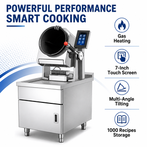 Robot de cuisson automatique professionnel 16,5 kW à gaz pour friture en tambour, avec écran tactile intelligent de 7 pouces, pour cuisine commerciale - Product Image 3