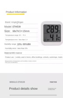 Mingle ménage électronique thermomètre hygromètre ABS matériel personnalisé ODM soutien