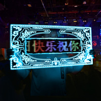 Letrero LED Portátil HYX HYX-B6 con Mensaje Desplazable, Programable por Aplicación, con Logotipo Personalizado de Fábrica, Presentador de Botellas de Vino VIP