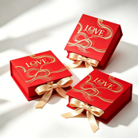 Boîtes cadeaux rigides de luxe de haute qualité, neuves, personnalisées, pour la présentation de cadeaux de mariage, avec fermeture à ruban