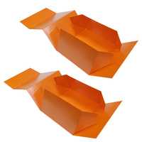 Boîte rigide en carton personnalisée de haute qualité avec gaufrage et revêtement UV, fermeture magnétique, matériaux recyclés, emballage cadeau orange