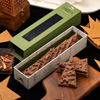 Boîte à biscuits transparente pour l'Aïd Ramadan, emballage personnalisé en papier, tiroir pour macarons, pâtisseries, barres chocolatées, boîte cadeau avec couvercle à fenêtre