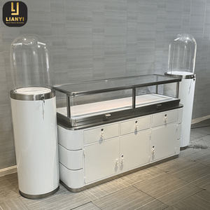 Expositores de góndola de escaparate de joyería de tira de LED curvada de gama alta para uso de vitrina en sala de exposición - Product Image 5