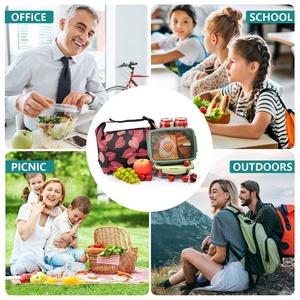 Trending Products 2024 New Arrivals Hawaii Tropical Custom Anthurium Insulated Lunch Bag Thermal Cooler Bag - Product Image 6