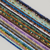 Perles en cristal naturel taillées à facettes de 4 mm, multicolores, mini perles intercalaires en cristal, accessoires pour la fabrication de bijoux, vente en gros