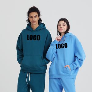 Sweat à capuche unisexe doublé polaire 350 GSM, qualité supérieure, style décontracté urbain, chaud, marque transfrontalière, logo personnalisé - Product Image 1
