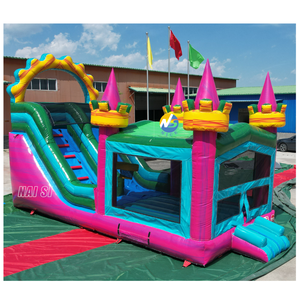 บ้านลมเด็กแบบเป่าลมพร้อมสไลเดอร์ PVC ทนทาน ราคาประหยัด พร้อมเครื่องเป่าลม - Product Image 2