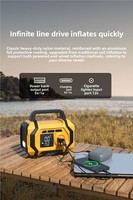 Démarreur de voiture 4-en-1 avec pompe à air, souffleur de poussière, batterie portable d'urgence haute capacité et booster de puissance