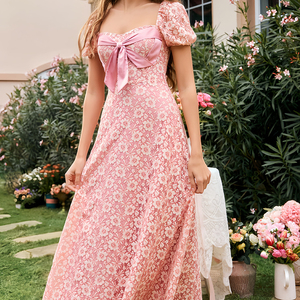 Vestidos de Verano de Lujo para Mujer, Estilo Midi, de Manga Corta, con Falda de Lino y Algodón, con Logotipo Personalizado, Elegantes y Estilosos para Fiestas Nocturnas - Product Image 5