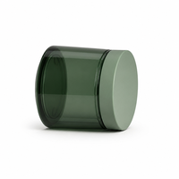Pot cosmétique minimaliste trapézoïdal en PET avec couvercle plat à vis, hermétique, pour crème pour les mains et lotion corporelle, vente en gros ODM