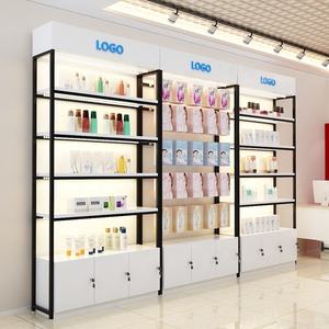 Personalizado para la tienda Escaparate Exhibición Boutique Estantes Salón de belleza Muebles Tienda Vitrina Vitrinas de madera - Product Image 1