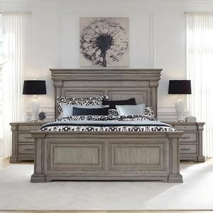 Ensembles de meubles de chambre à coucher de style américain, <span class=keywords><strong>lit</strong></span> et meubles de <span class=keywords><strong>lit</strong></span> en bois massif, chambre à coucher grise - Product Image 1