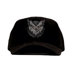 High Quality Distressed Adjustable 5-Panel MURATRAVIS CRYSTALS <b>BLACK</b> Sporty Suede <b>Baseball</b> <b>Cap</b> 31 Gorras Innedit Hats - Product Image 6