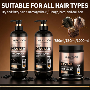 <strong>Caviar</strong> Smoothing <strong>Shampoo</strong> and Conditioner Set Moisturizing Oil Control Anti Dandruff Nourishing OEM ODM Private Label 750ml - Product Image 1