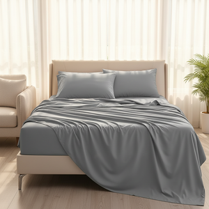 100% Bamboo <strong>Sheet</strong> Twin Full Queen <strong>King</strong> 400TC Sateen Weave <strong>Sheet</strong> Sham Pillowcase Sets - Product Image 1