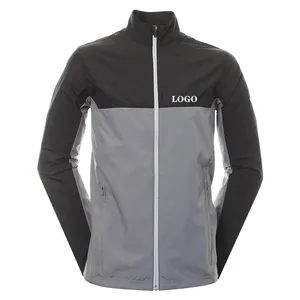 Custom logo high quality sport nylon recycled oversized golf wear windbreaker jacket for men