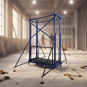 Plateforme élévatrice motorisée de qualité professionnelle, sécurisée, pour projets de peinture industrielle, haute capacité - Product Image 1
