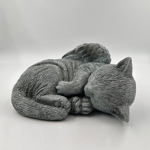 Sculpture de jardin en résine, <span class=keywords><strong>pierre</strong></span> commémorative pour chat, <span class=keywords><strong>souvenir</strong></span>, <span class=keywords><strong>pierre</strong></span> <span class=keywords><strong>tombale</strong></span> pour chat ange - Product Image 1